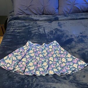 Mossimo Supply Co. Floral Mini Skirt - Blue and Purple